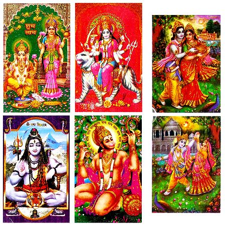 Hindu Gods and Goddesses - Set of 6 Stickers