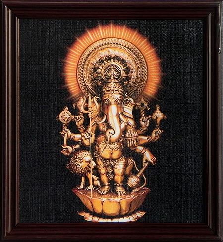 Drishti Ganesha (Print on Harboard) - Wall Hanging