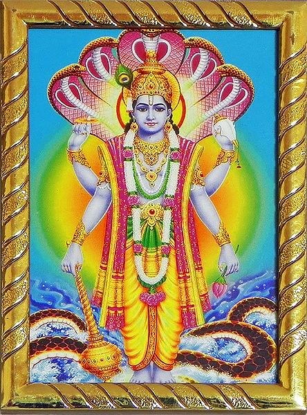 Lord Vishnu - Framed Picture
