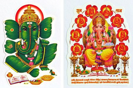 Ganesha and Ashtavinayaka- Set of Two Stickers
