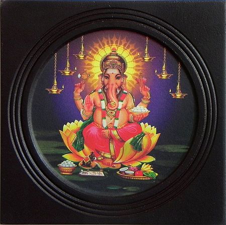 Lord Ganesha (Deco Painting) - Wall Hanging with Stand