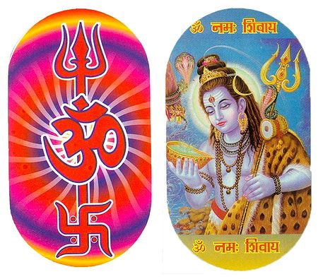 Om and Shiva - Set of 2 Stickers
