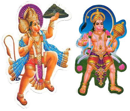 Hanuman - Set of 2 Stickers