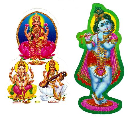 Kali and Lakshmi - Set of Two Stickers