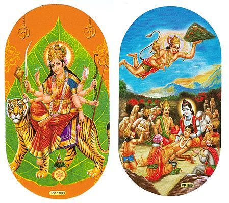 Matarani and Scene from Ramayana - Set of 2 Stickers
