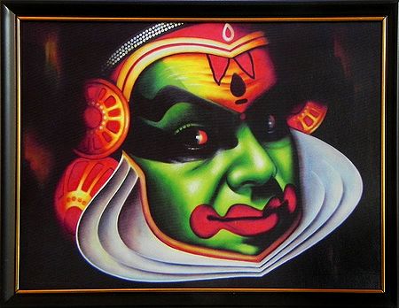 Kathakali Face (Deco Painting) - Wall Hanging with Stand