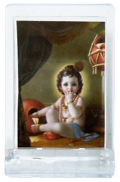 Makhan Chor Krishna - Acrylic Table Stand