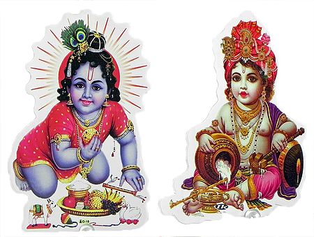 Bal Gopal - Set of Two Stickers