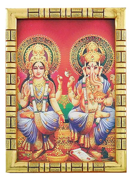Lakshmi and Ganesha - Table Top Picture