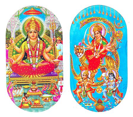 Lakshmi and Bhagawati - Set of 2 Stickers