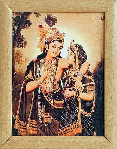 Radha Krishna (Print on Harboard) - Wall Hanging