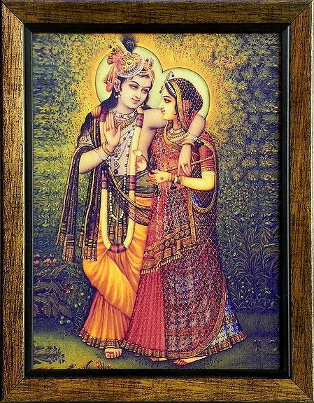 Radha Krishna (Print on Harboard) - Wall Hanging