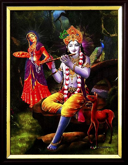 Radha Listening Krishna's Flute