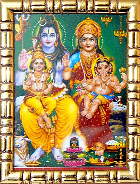 Shiva, Parvati with Kartik and Ganesh
