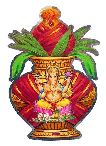 Ganesha on Kalash with Coconut