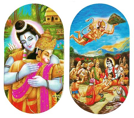 Scenes from Ramayan - Set of Two Stickers