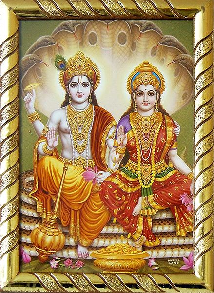 Lord Vishnu with Lakshmi