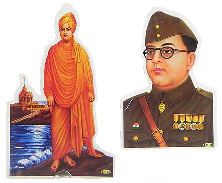 Vivekananda and Subhash Chandra Bose - Set of Two Stickers