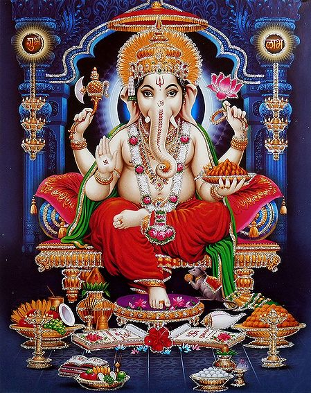 Lord Ganesha - Glitter Poster