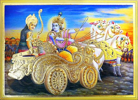 Gita Updesh By Krishna To Arjuna in Kurukshetra War