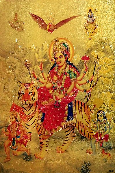 Bhagawati - Golden Metallic Poster