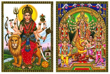 Goddess Durga - Set of 2 Posters