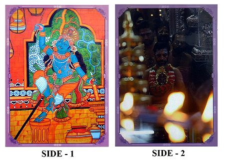 Krishna and Hindu Festival - Double Sided Laminated Poster