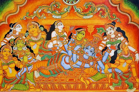 Krishna with Gopinis