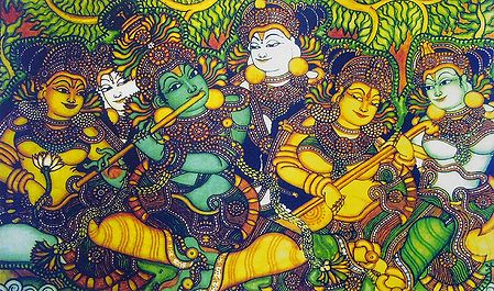 Radha Krishna with Gopinis