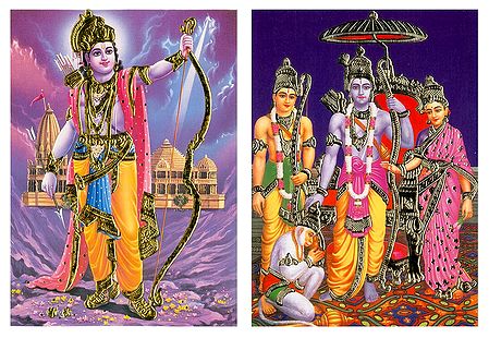 Lord Rama and Ram Darbar - 2 Small Posters