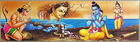 Rama Propitiates Shiva to Attain Victory Against Ravana