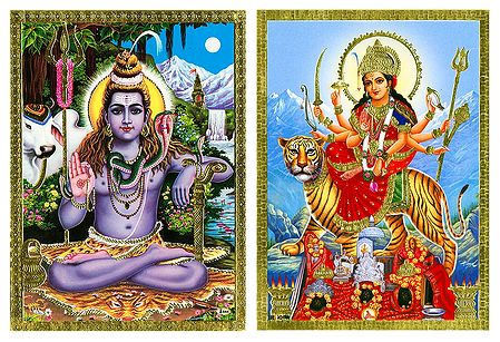 Shiva and Bhagawati - Set of 2 Posters