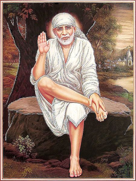Shirdi Sai Baba - (Poster with Glitter)