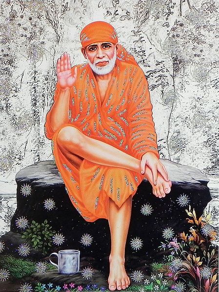 Shirdi Sai Baba - Glitter Poster