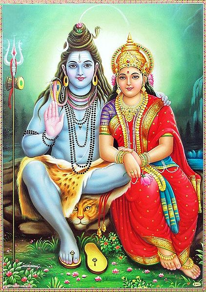 Shiva Sitting with Parvati