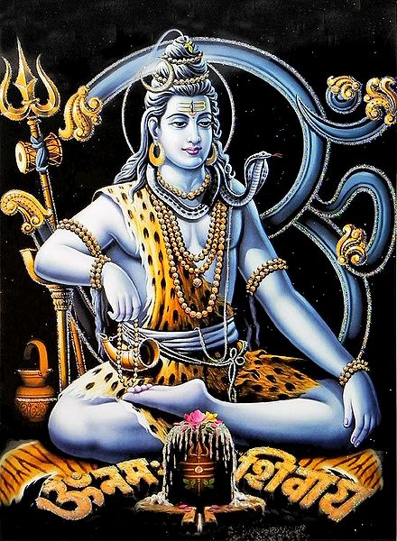 Lord Shiva - (Poster with Glitter)