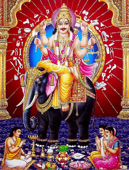 Vishwakarma - The Divine Architect - Glitter Poster