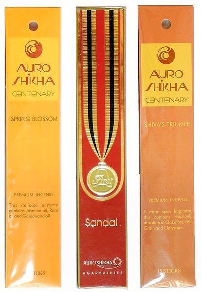 Pack of Three Sandal, Spring Blossom and Shiva's Triumph  Fragrance Incense Sticks