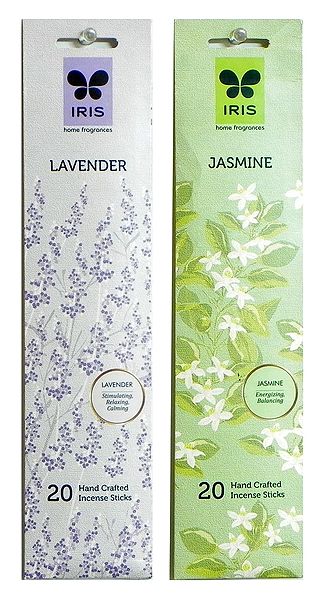 Set of Two Incense Stick Packets with Lavender and Jasmine Fragrances