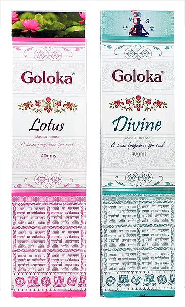 Set of Two Incense Sticks Packets with Lotus and Divine Fragrances