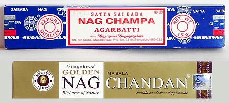 Pack of Two Nag Chandan and Nag Champa Fragrance Incense Sticks