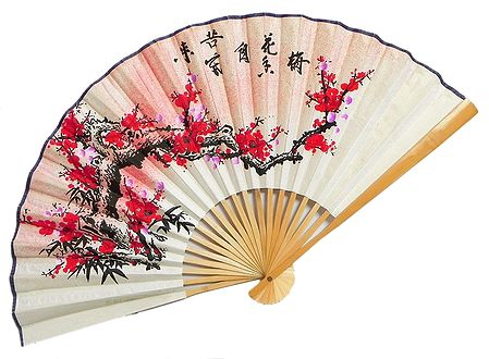 The Setting Sun Meets the Blossoming Flowers - Wall Hanging Fan