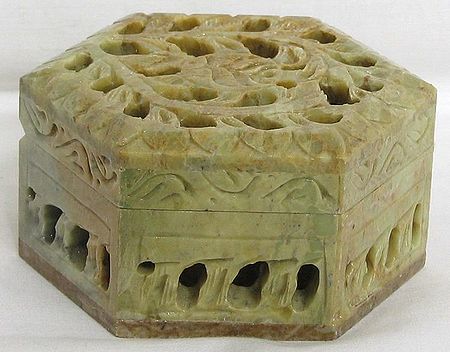 Carved Marble Jewelry Box