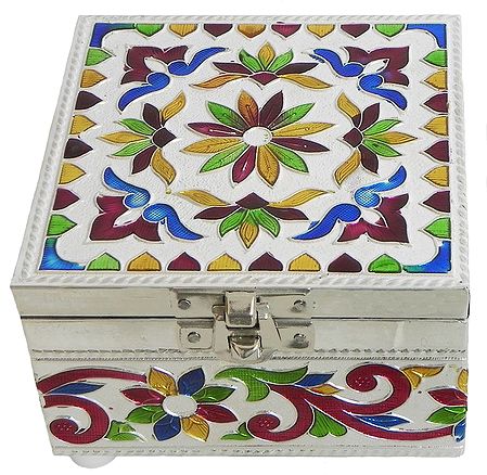 Meenakari Jewelry Box with Velvet Lining
