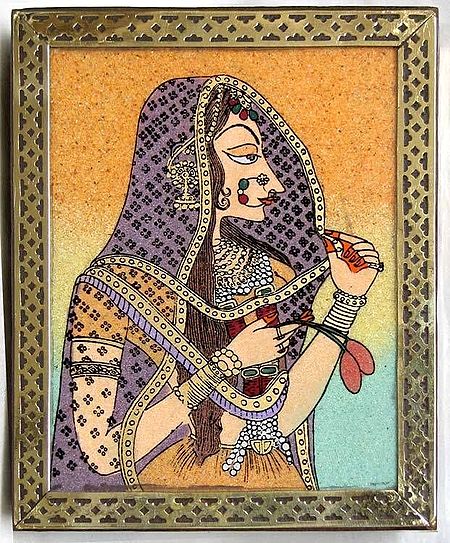 Rajput Queen on a Jewelry Box