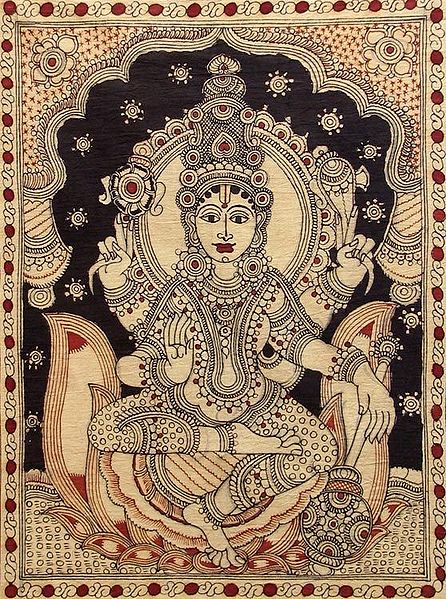 Lord Vishnu Sitting on Lotus