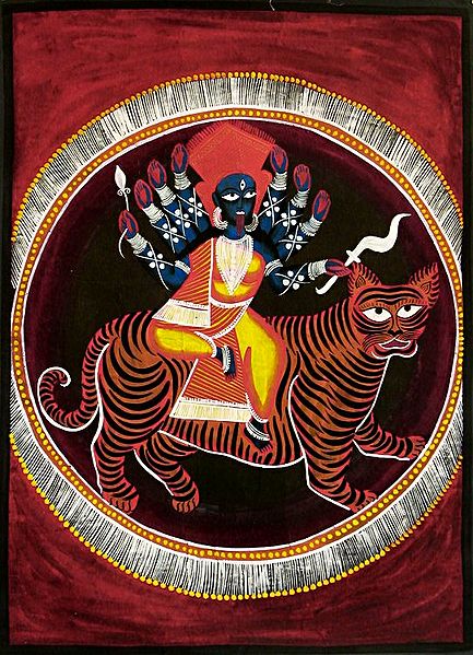 Kali Sitting on Tiger