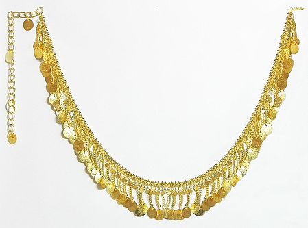 Golden Gypsy Kamarband with Coins