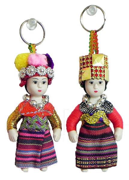 Set of 2 Russian Folk Dancer Key Rings