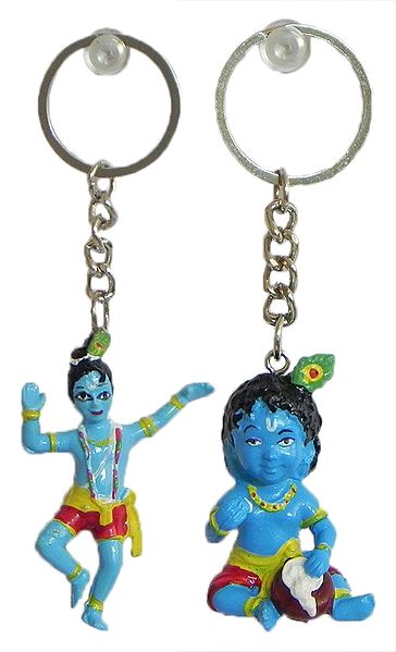 Set of 2 Krishna Key Rings